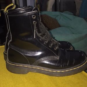 Black Patent Leather Doc Martens Air Wair